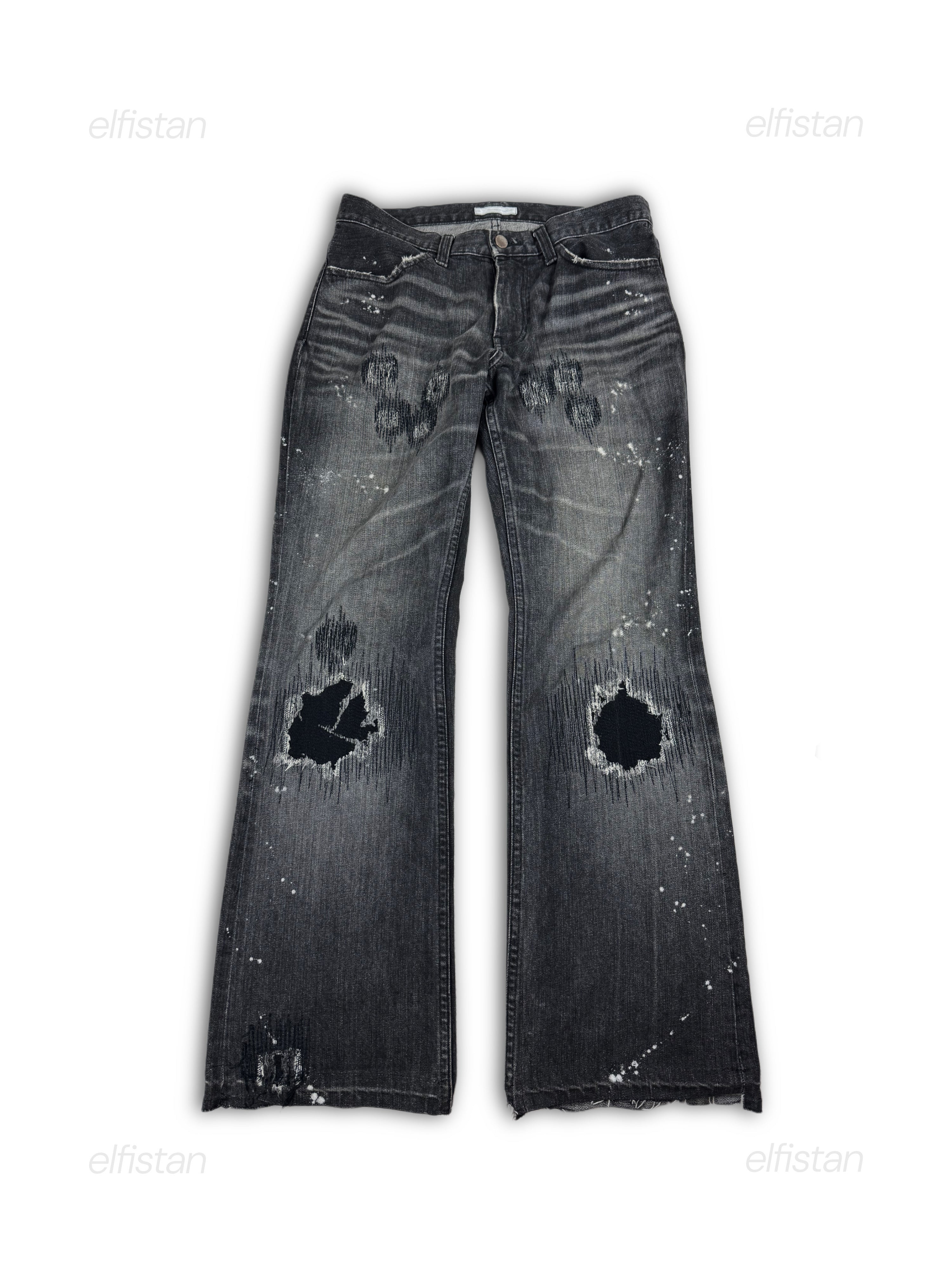 Number (N)ine aw01 grunge denim