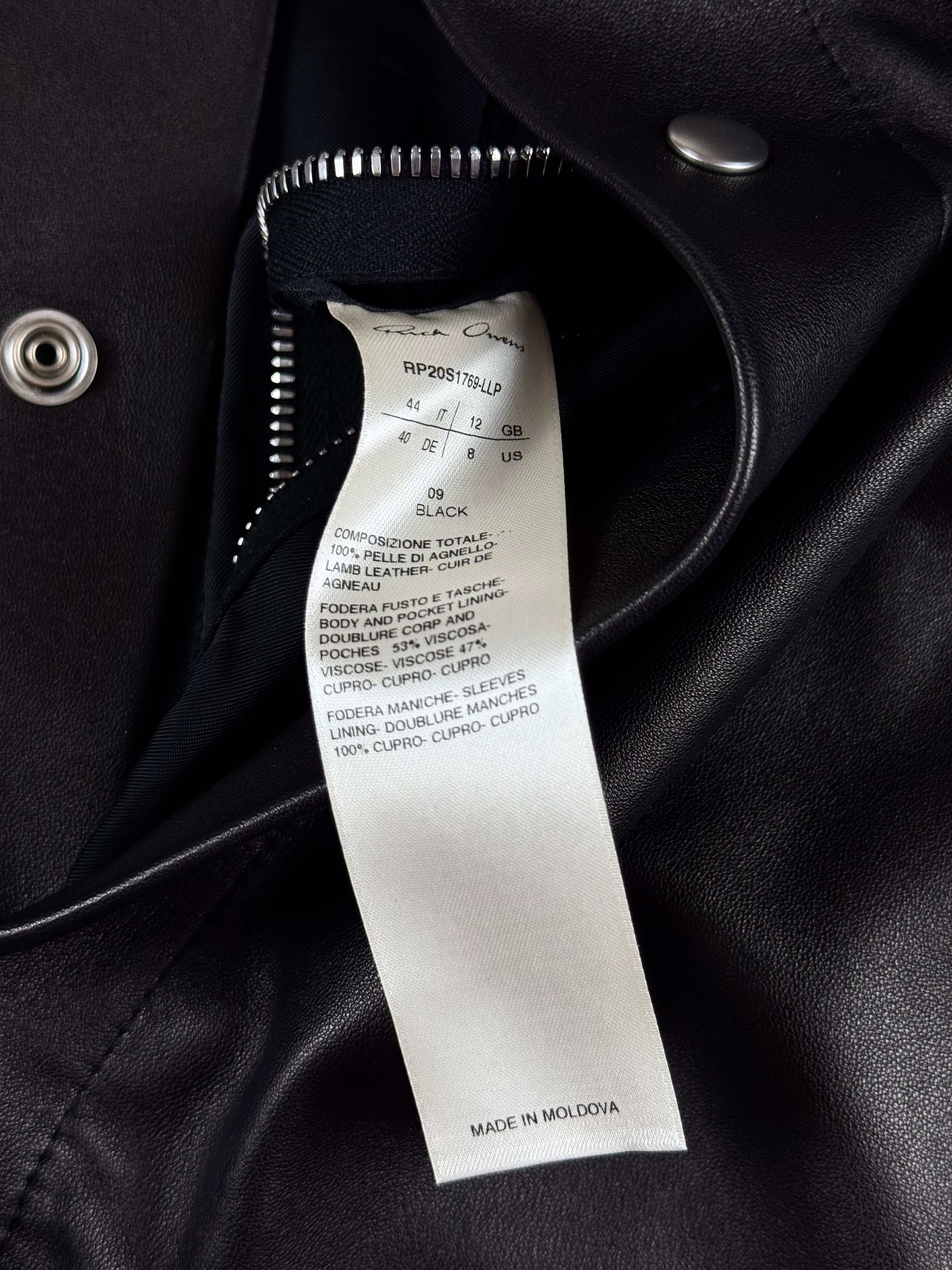 Rick Owens ss20 tectual leather jacket