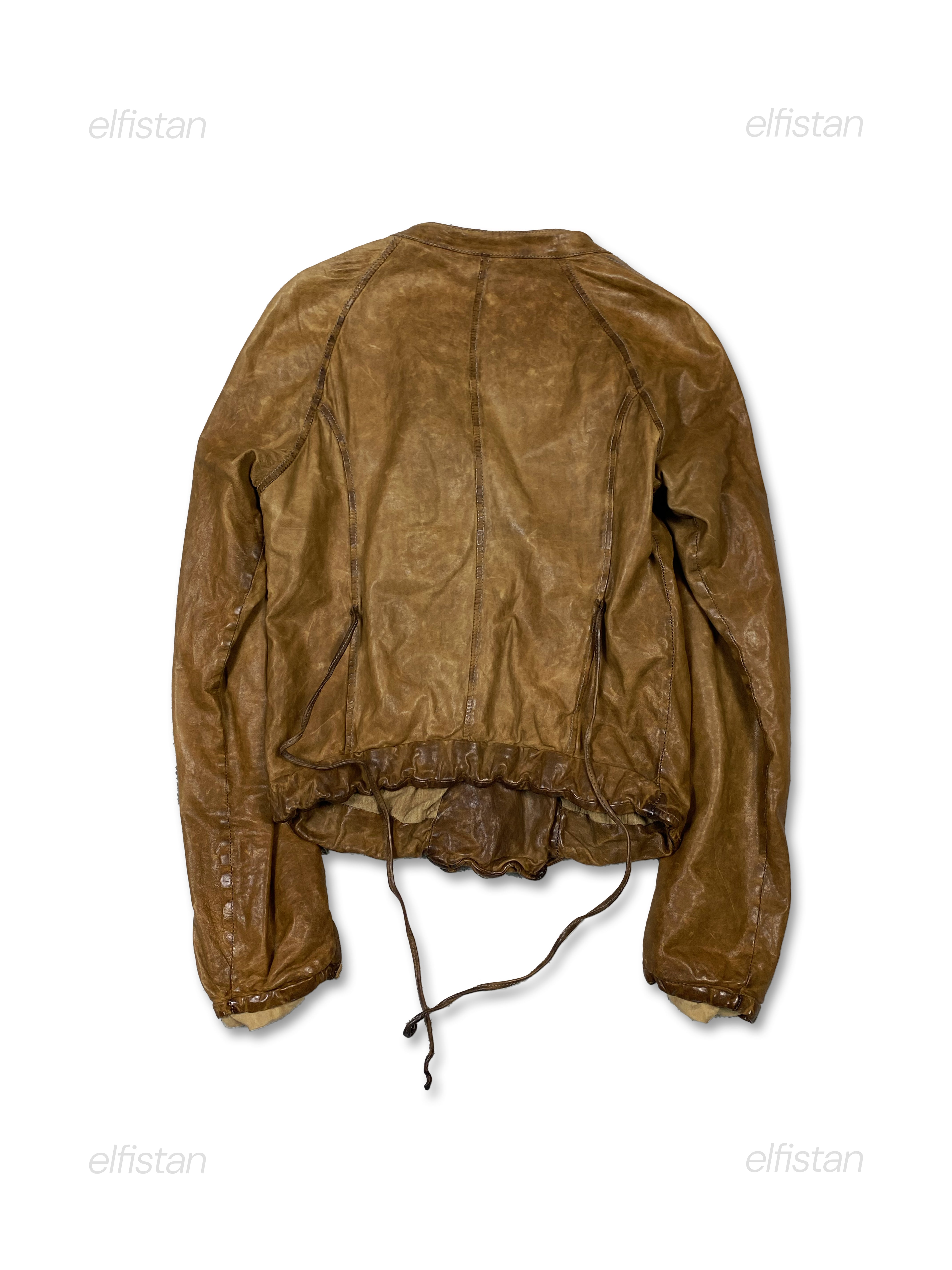 Giorgio Brato Lamb Skin Leather Jacket