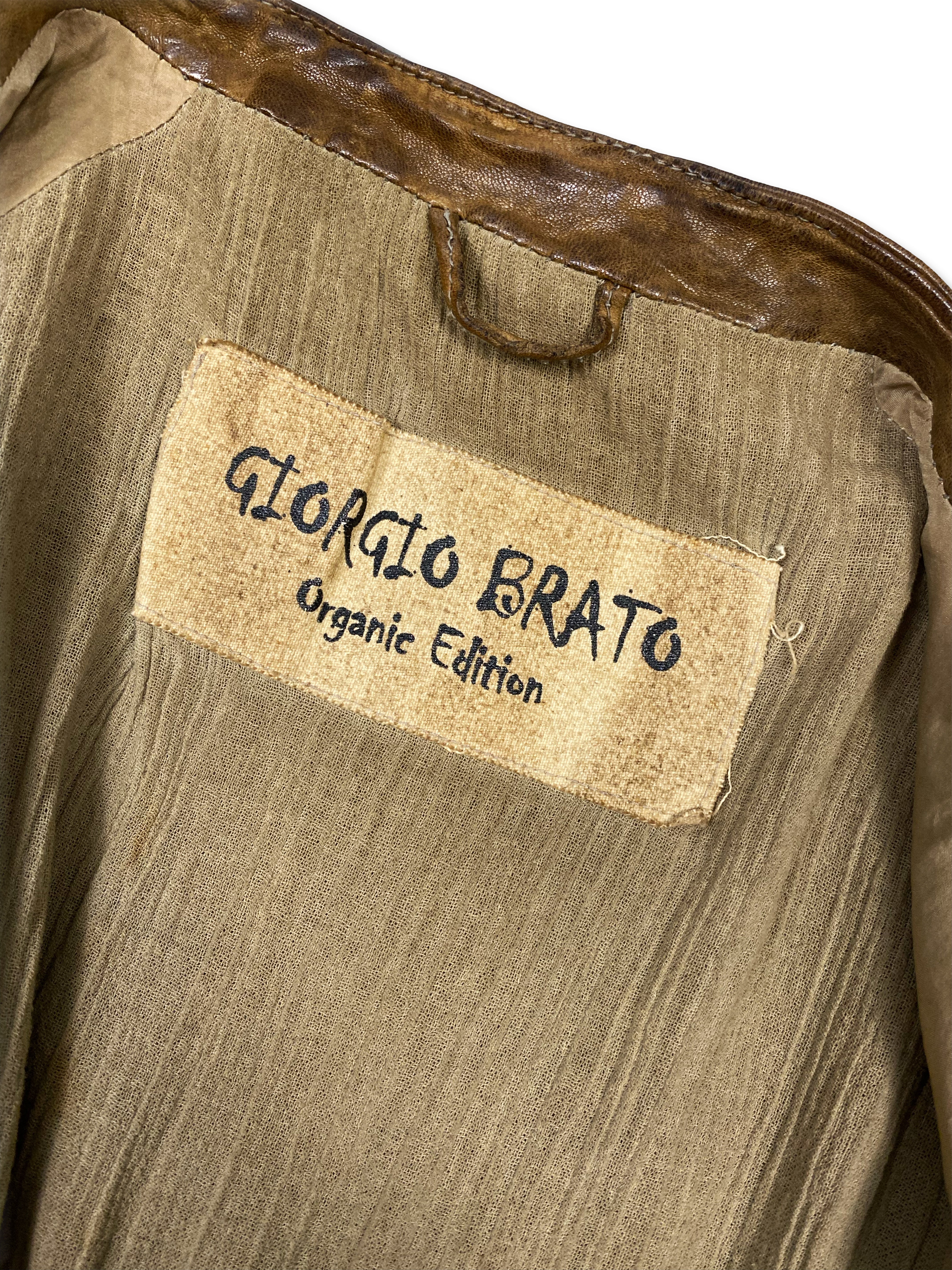 Giorgio Brato Lamb Skin Leather Jacket