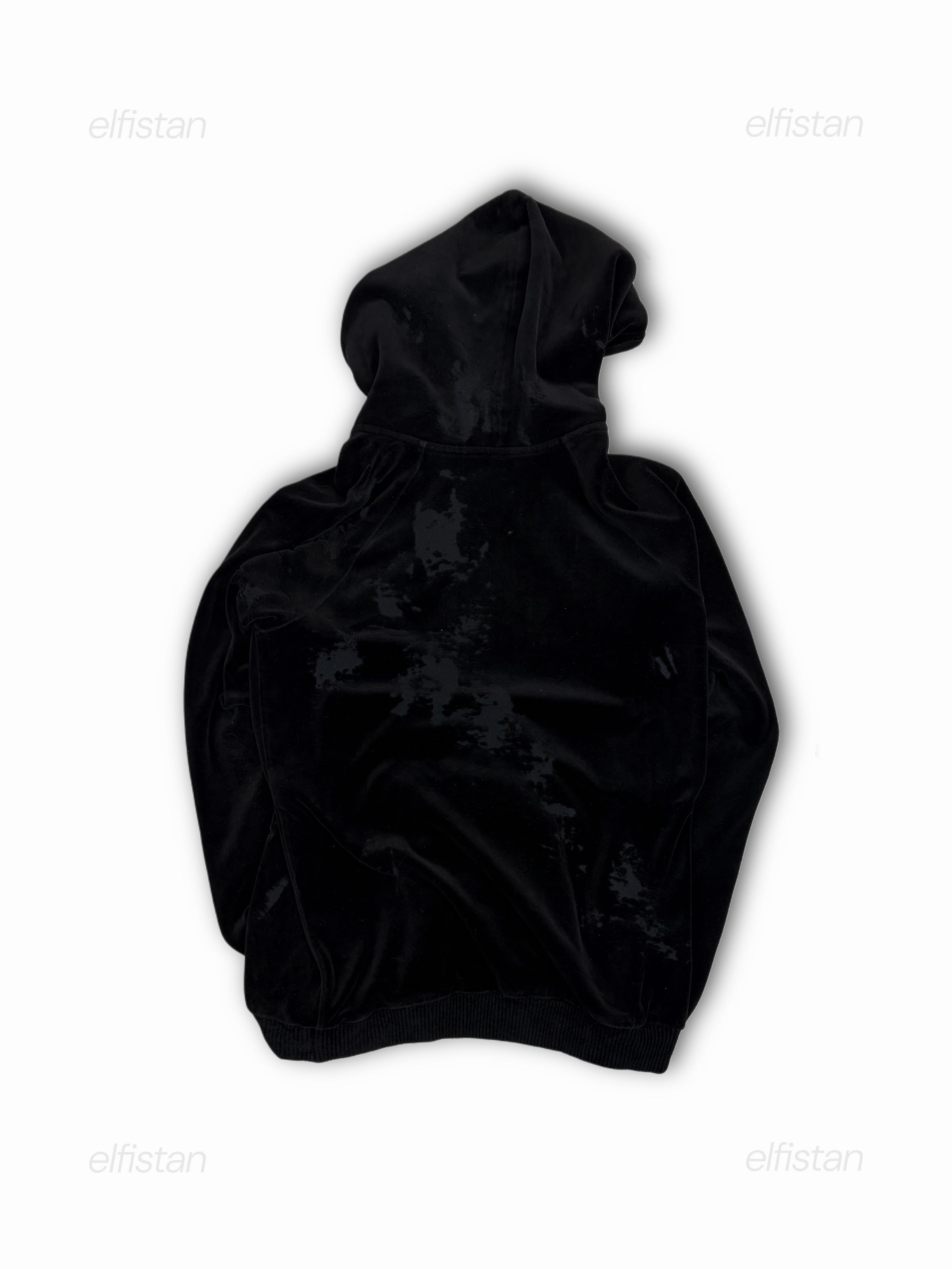 Saint Laurent Velvet distressed hoodie