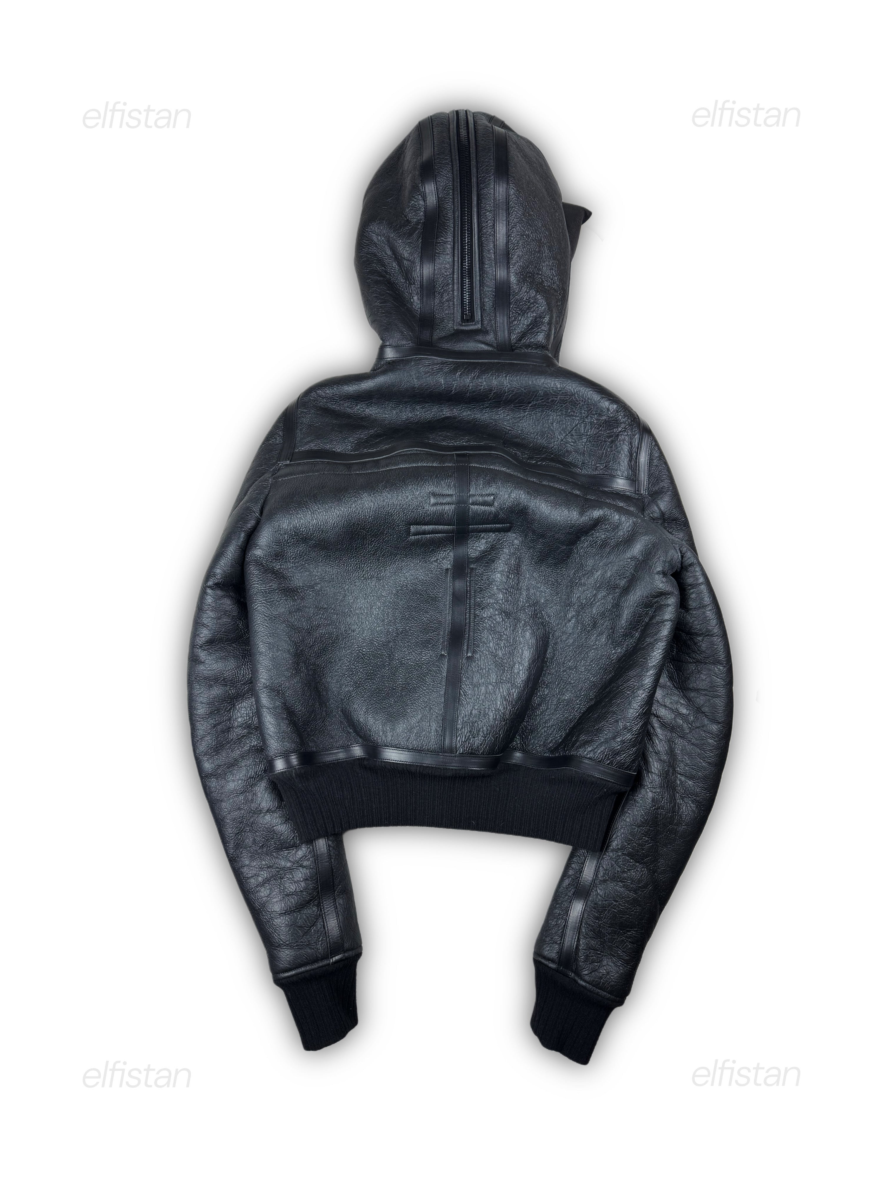 Rick Owens FW16 Mastodon Runway Hooded Shearling jacket