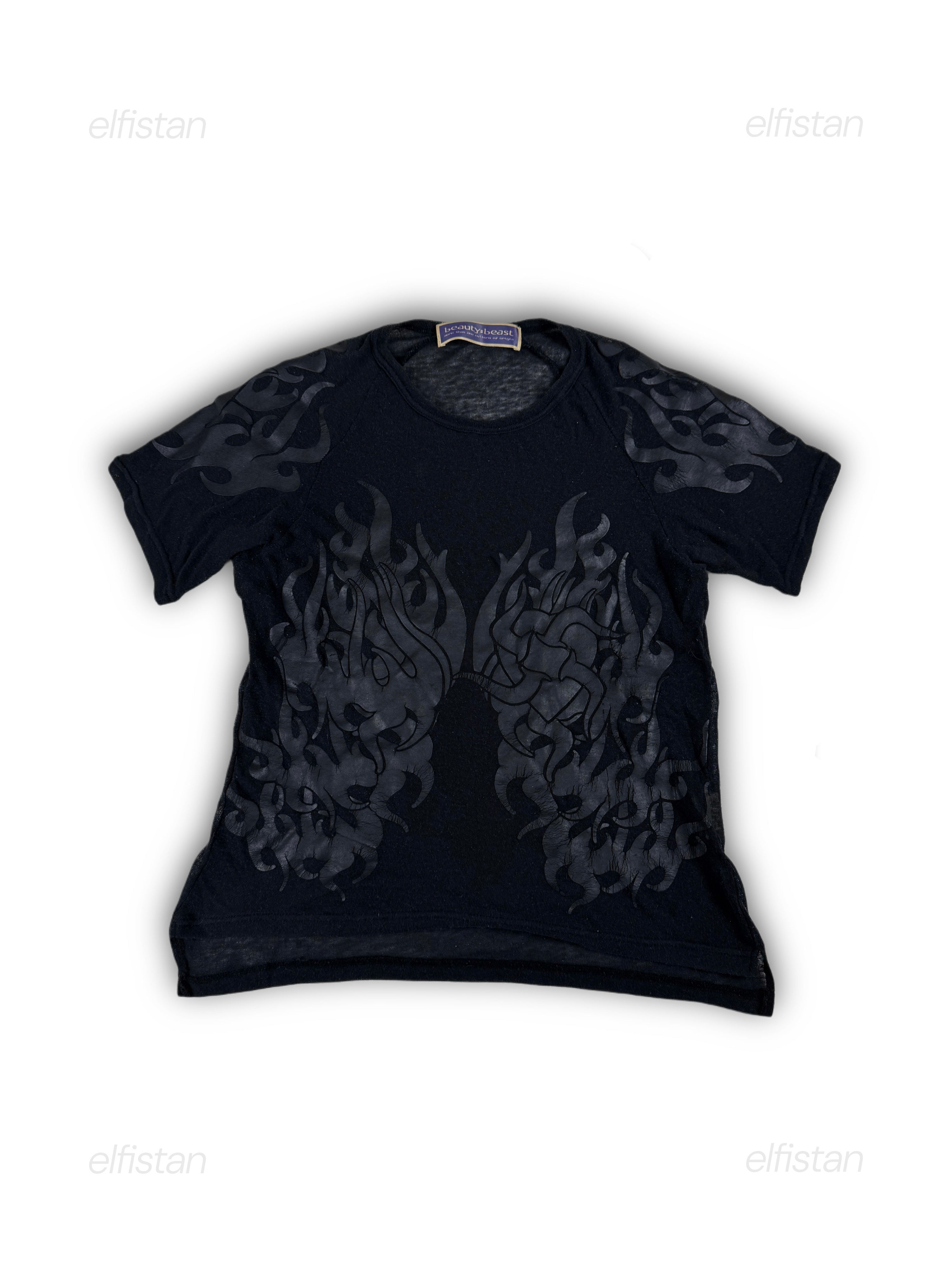 Beauty:beast rubber mesh tshirt