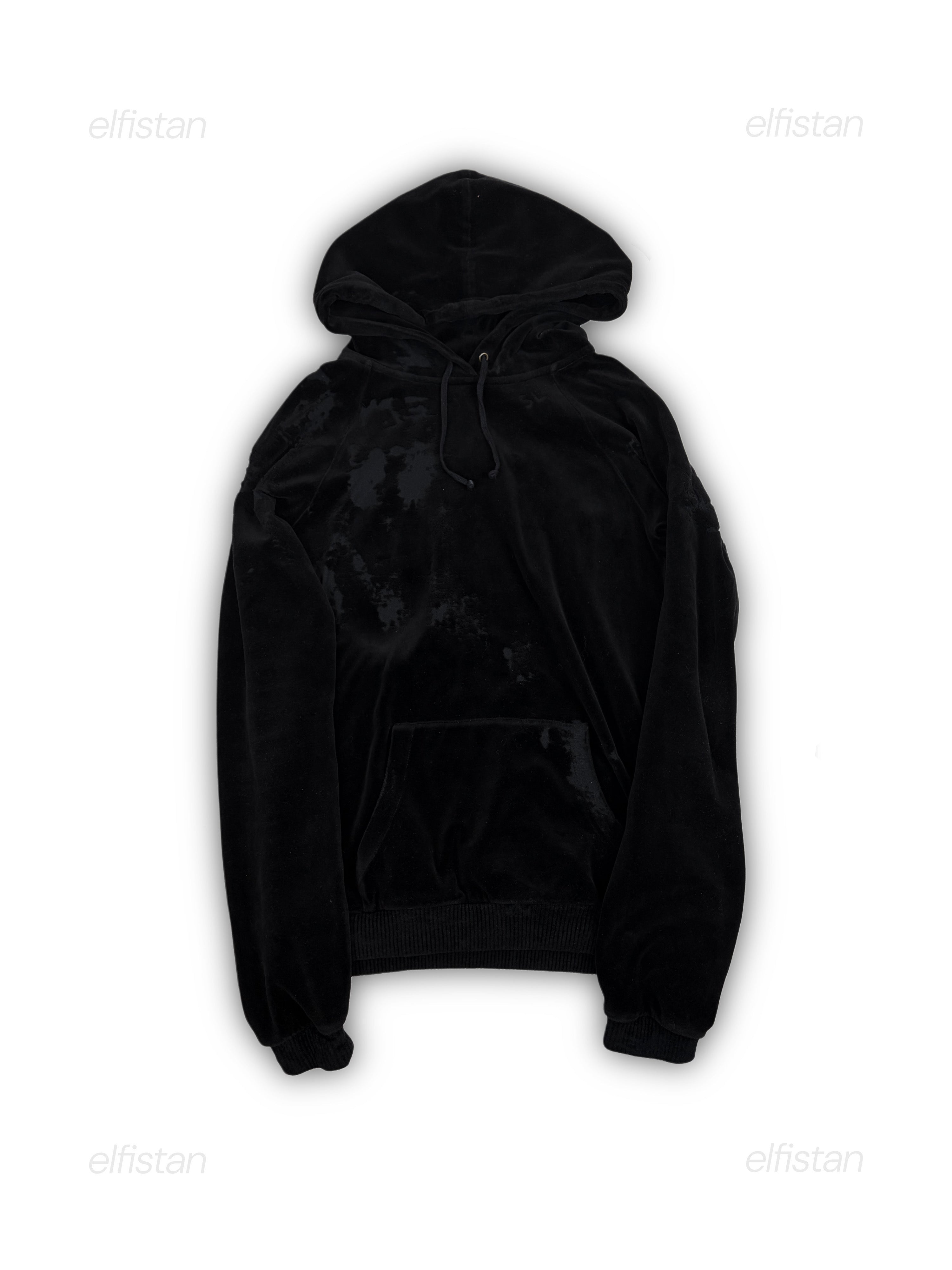 Saint Laurent Velvet distressed hoodie