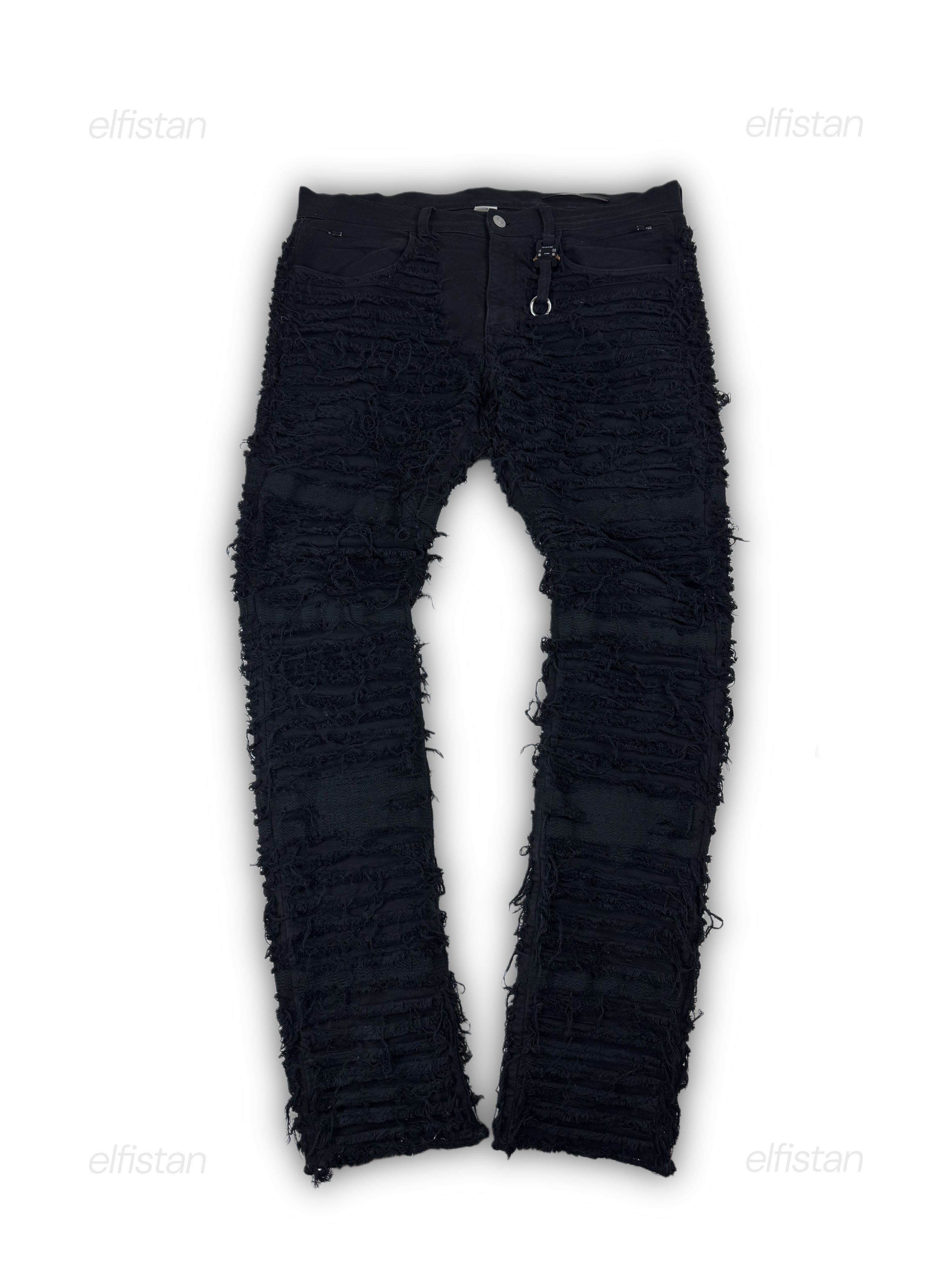 Alyx x Blackmeans shredded denim
