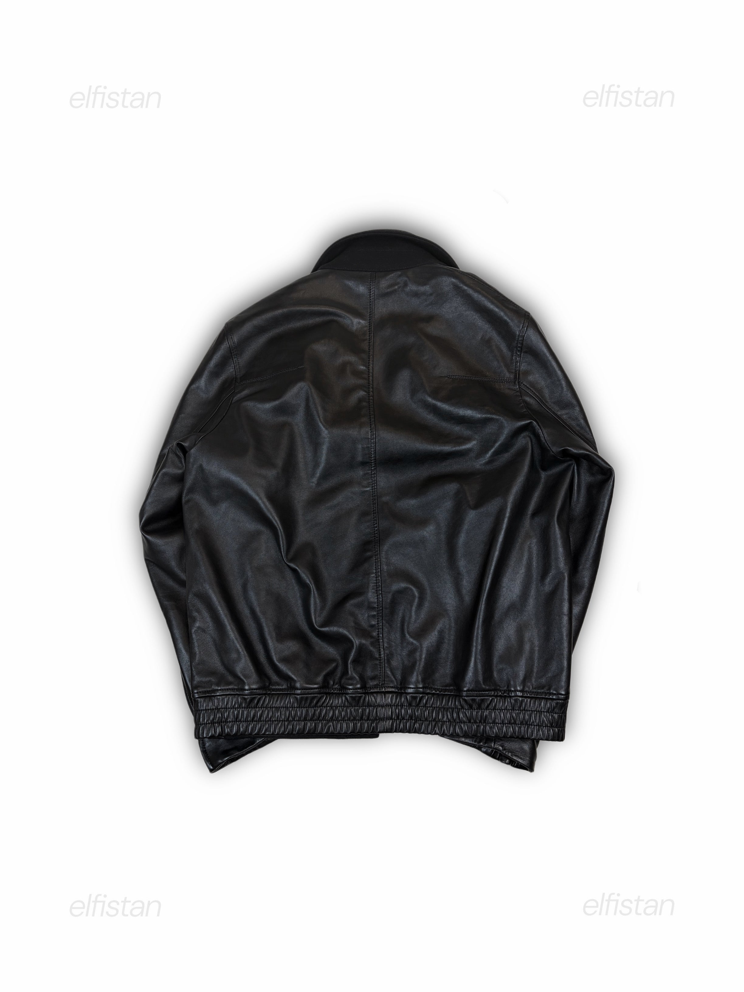 Dior Homme wool panel leather jacket