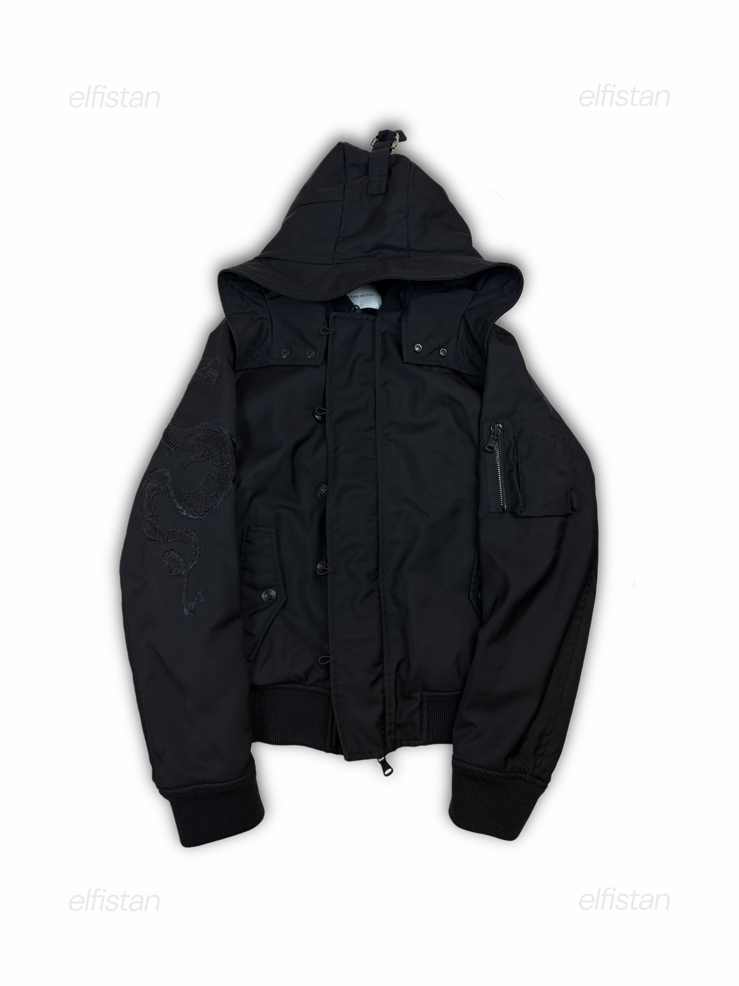 Balmain embroidered dragon bomber jacket