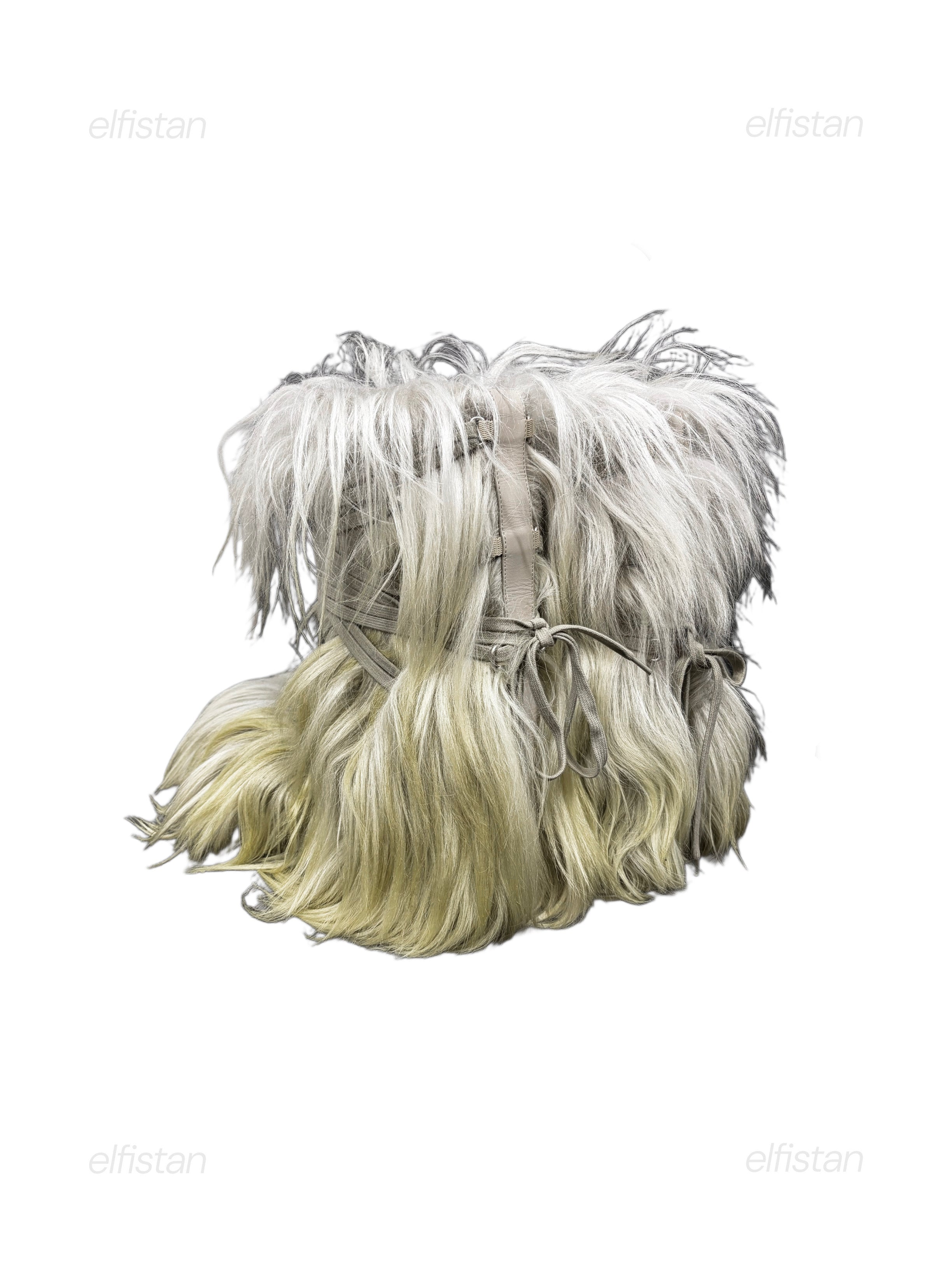 Rick Owens x Moncler Big Rock fur boots