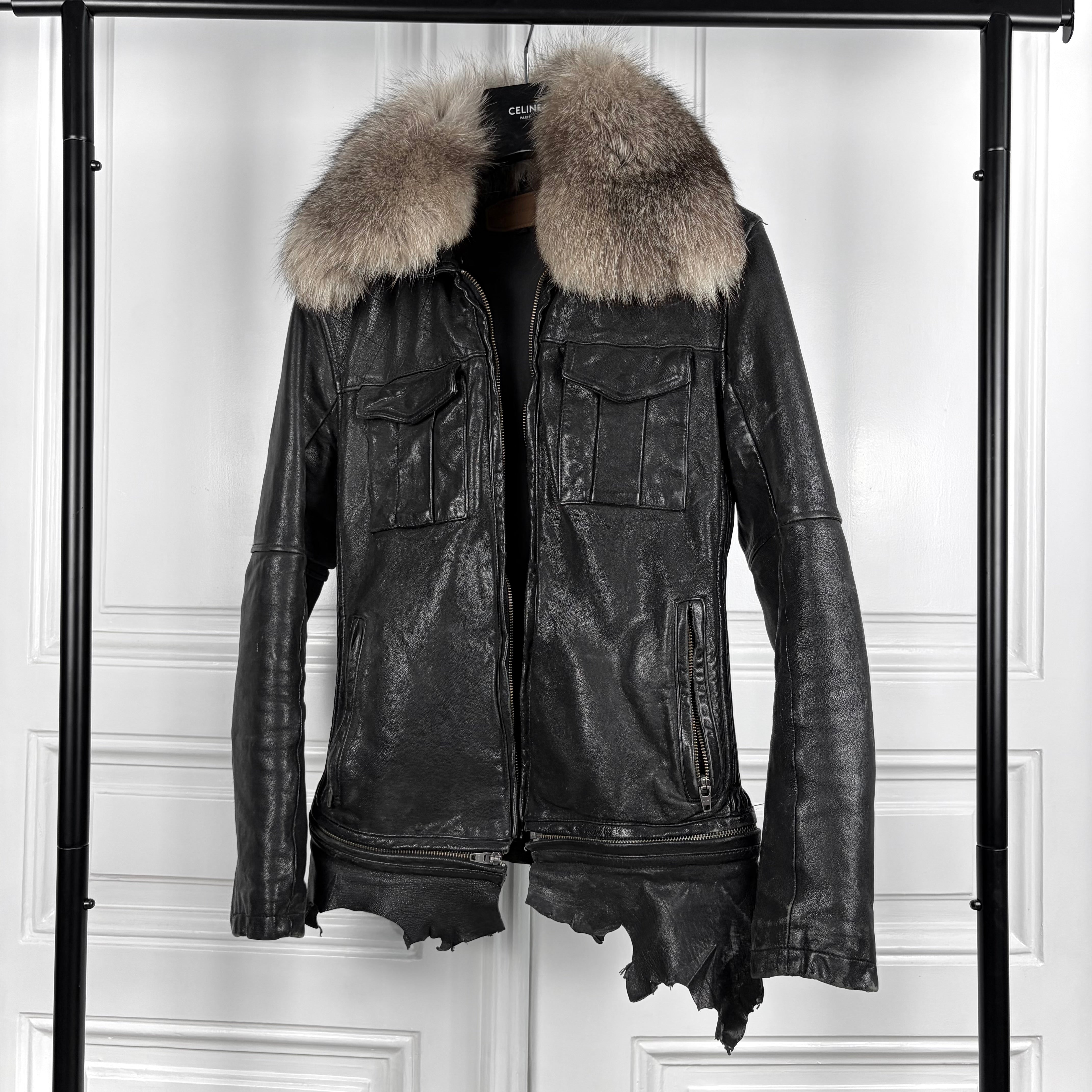 Jack Rose Fox Fur Leather Jacket