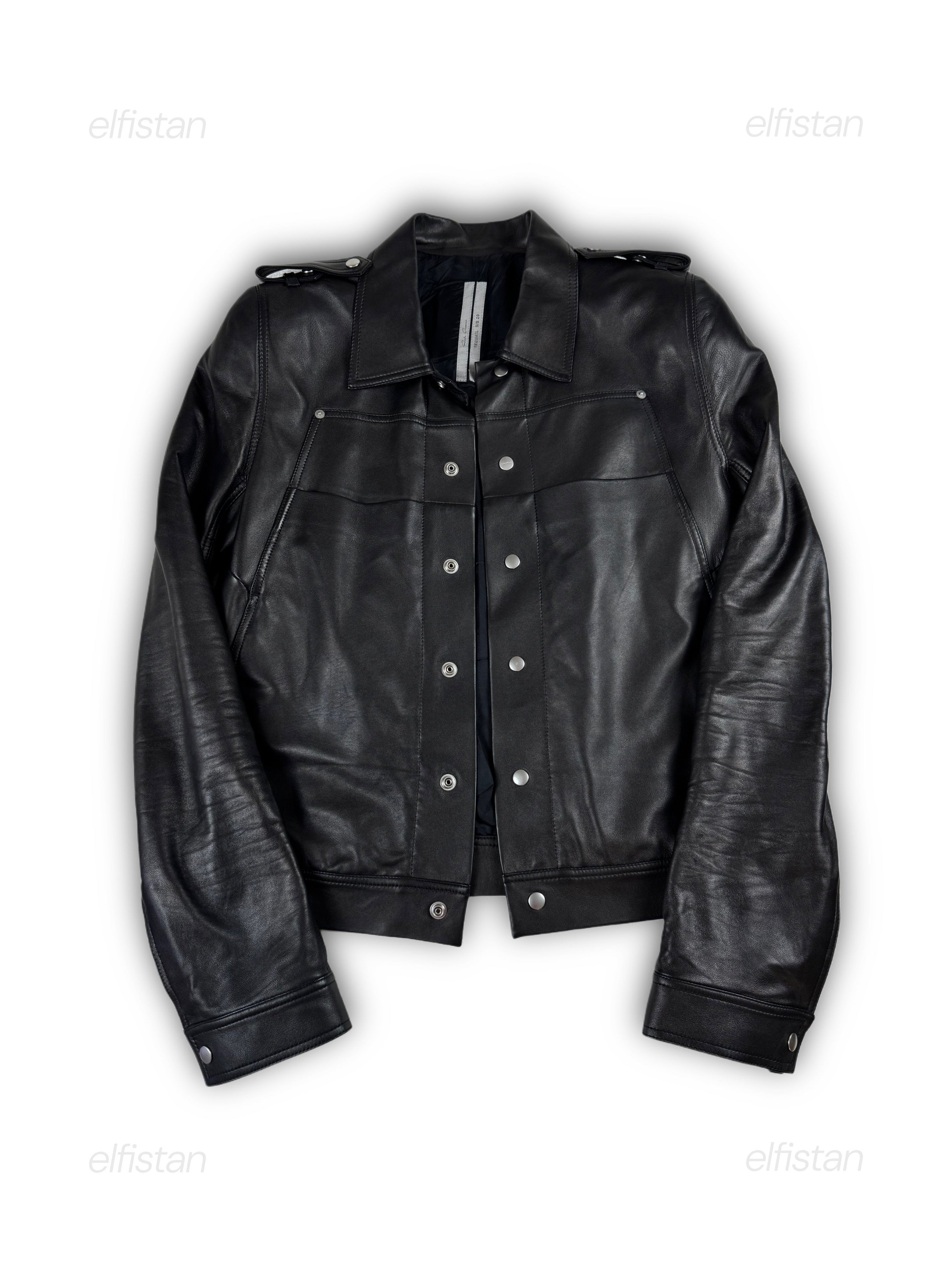 Rick Owens ss20 tectual leather jacket