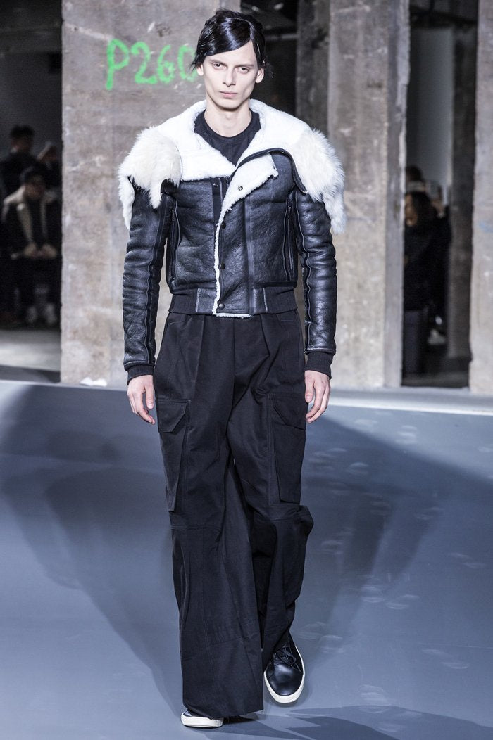 Rick Owens FW16 Mastodon Runway Hooded Shearling jacket