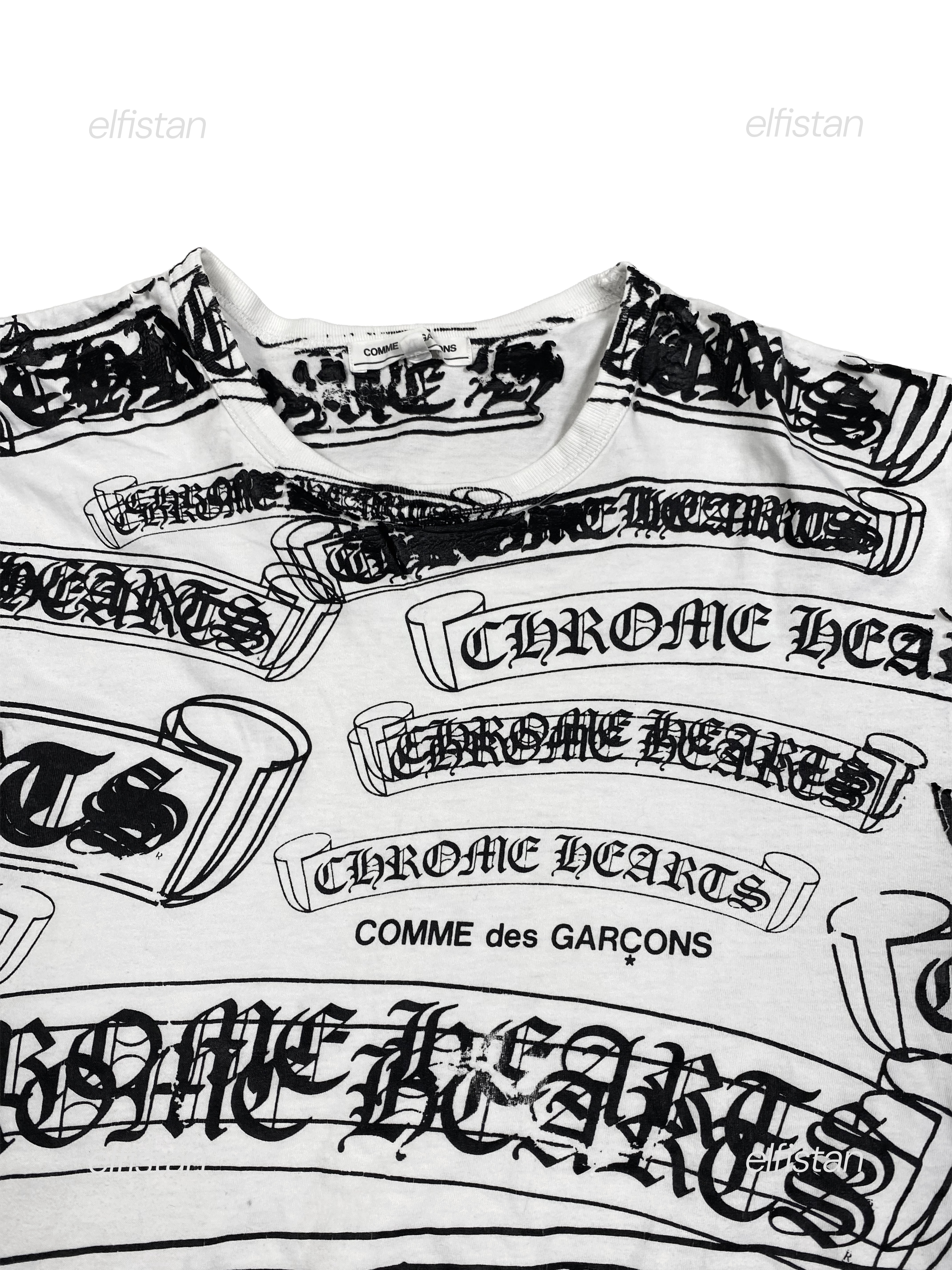Comme des Garçons x Chrome Hearts 2007 Repeat Logo T-Shirt