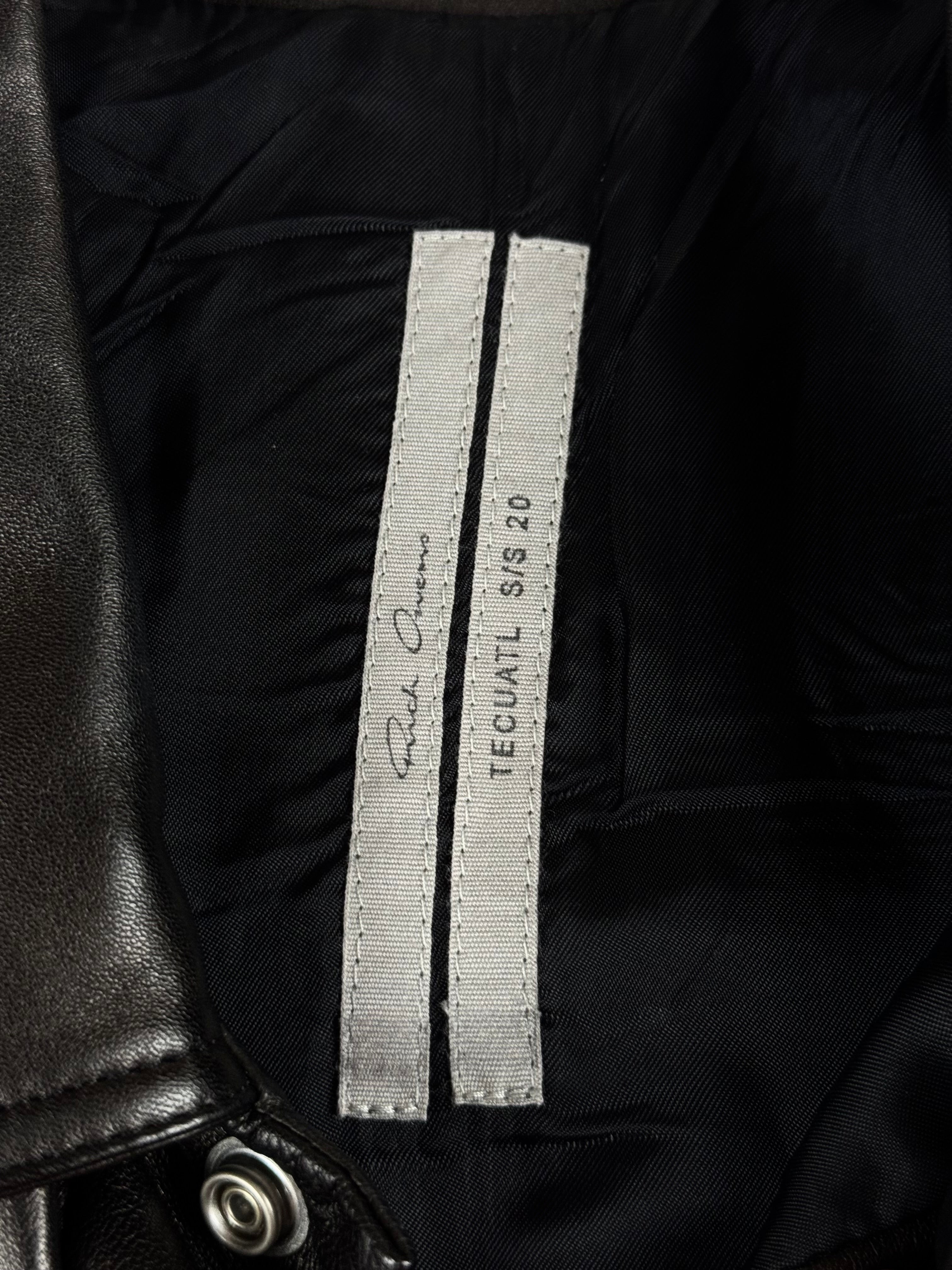 Rick Owens ss20 tectual leather jacket