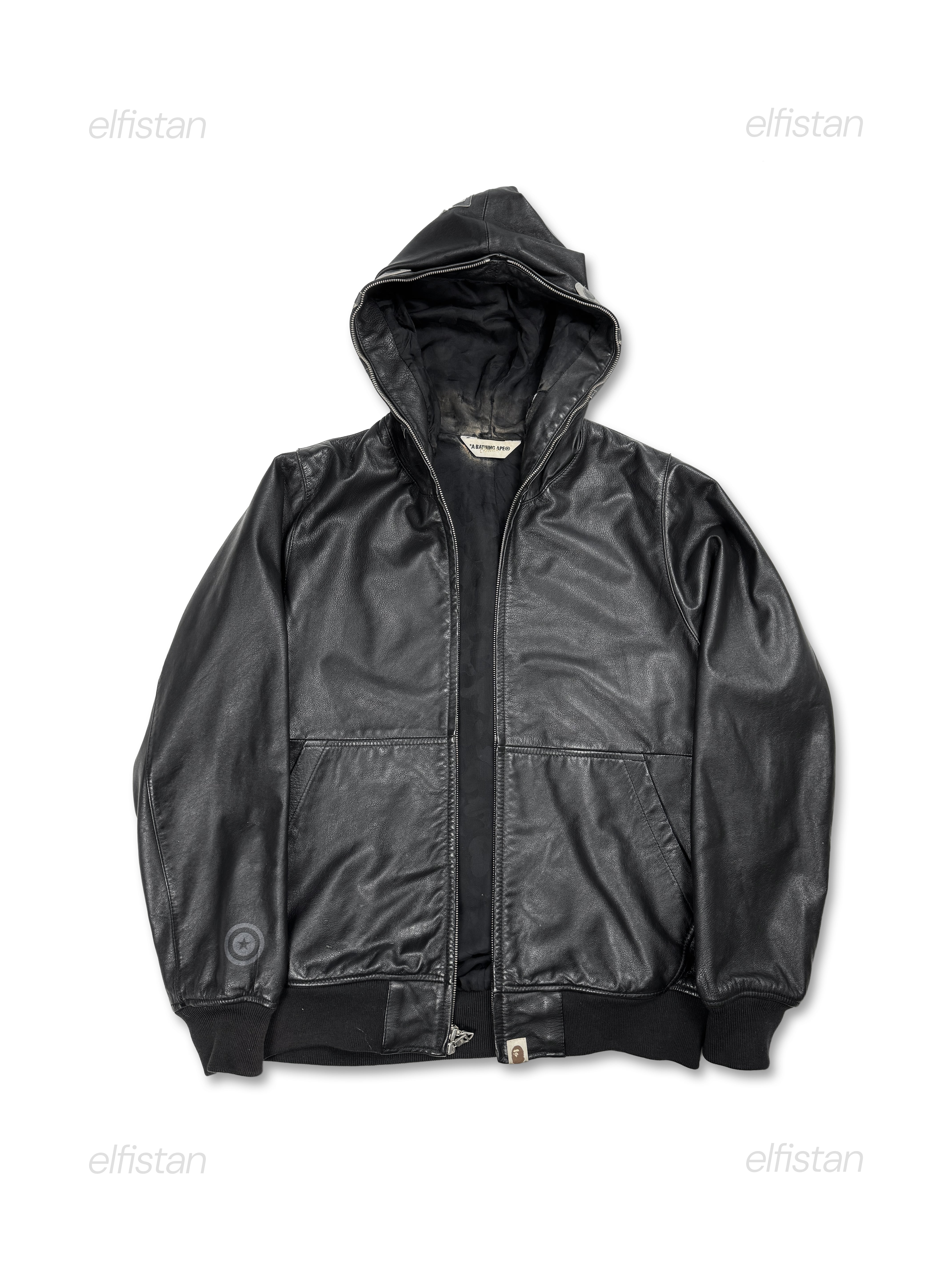 Bape Leather Shark Hoodie