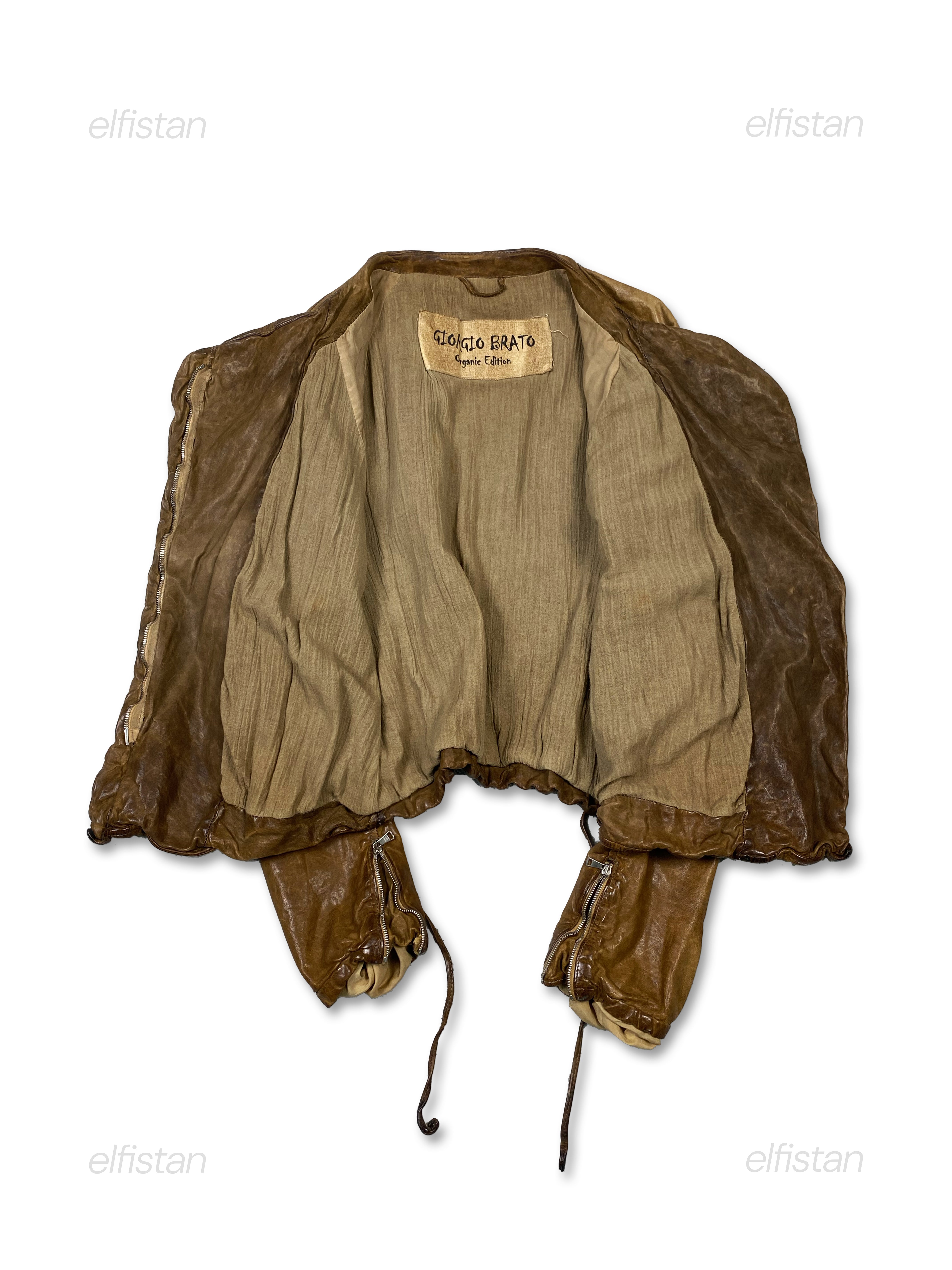 Giorgio Brato Lamb Skin Leather Jacket
