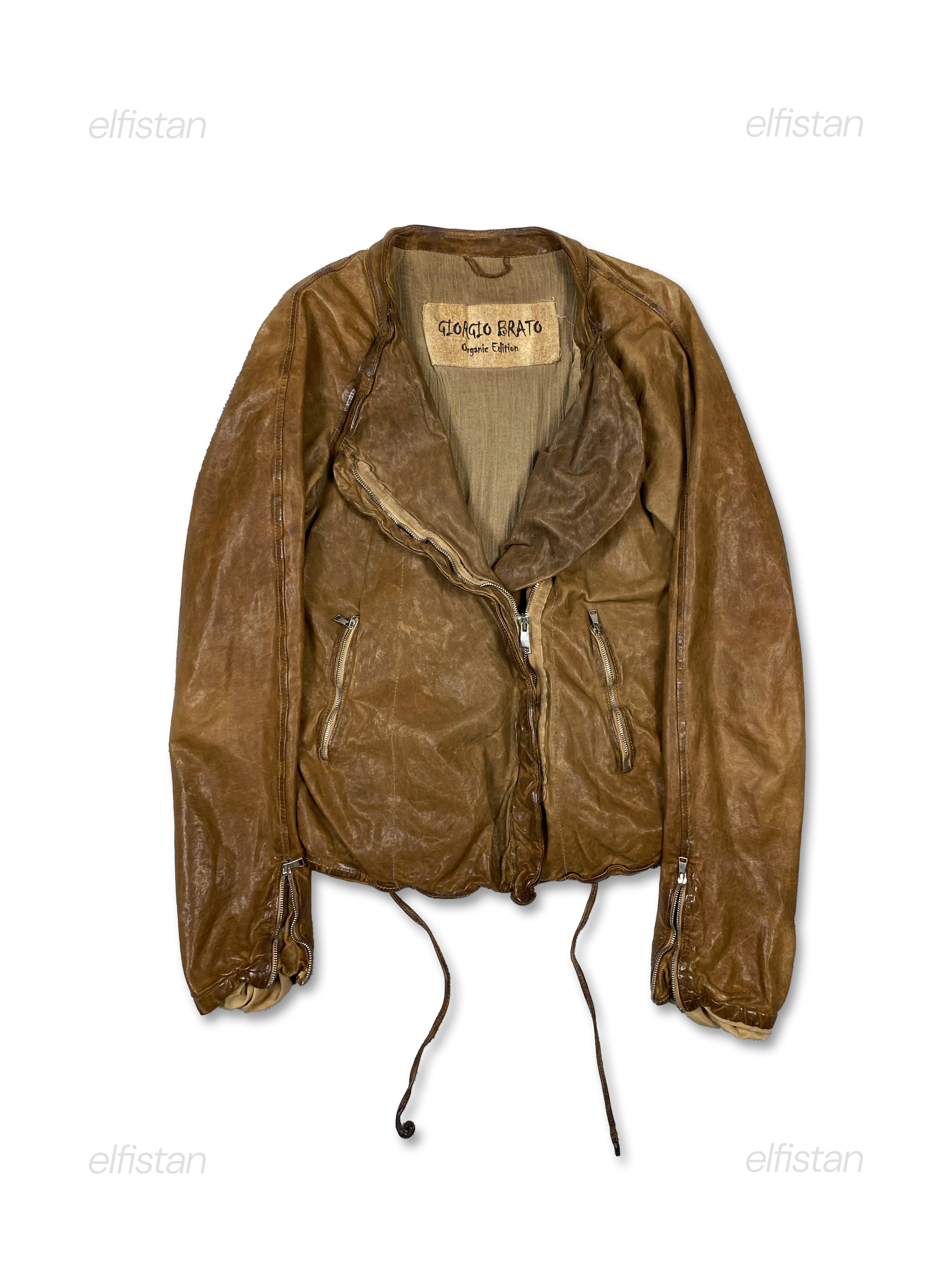 Giorgio Brato Lamb Skin Leather Jacket