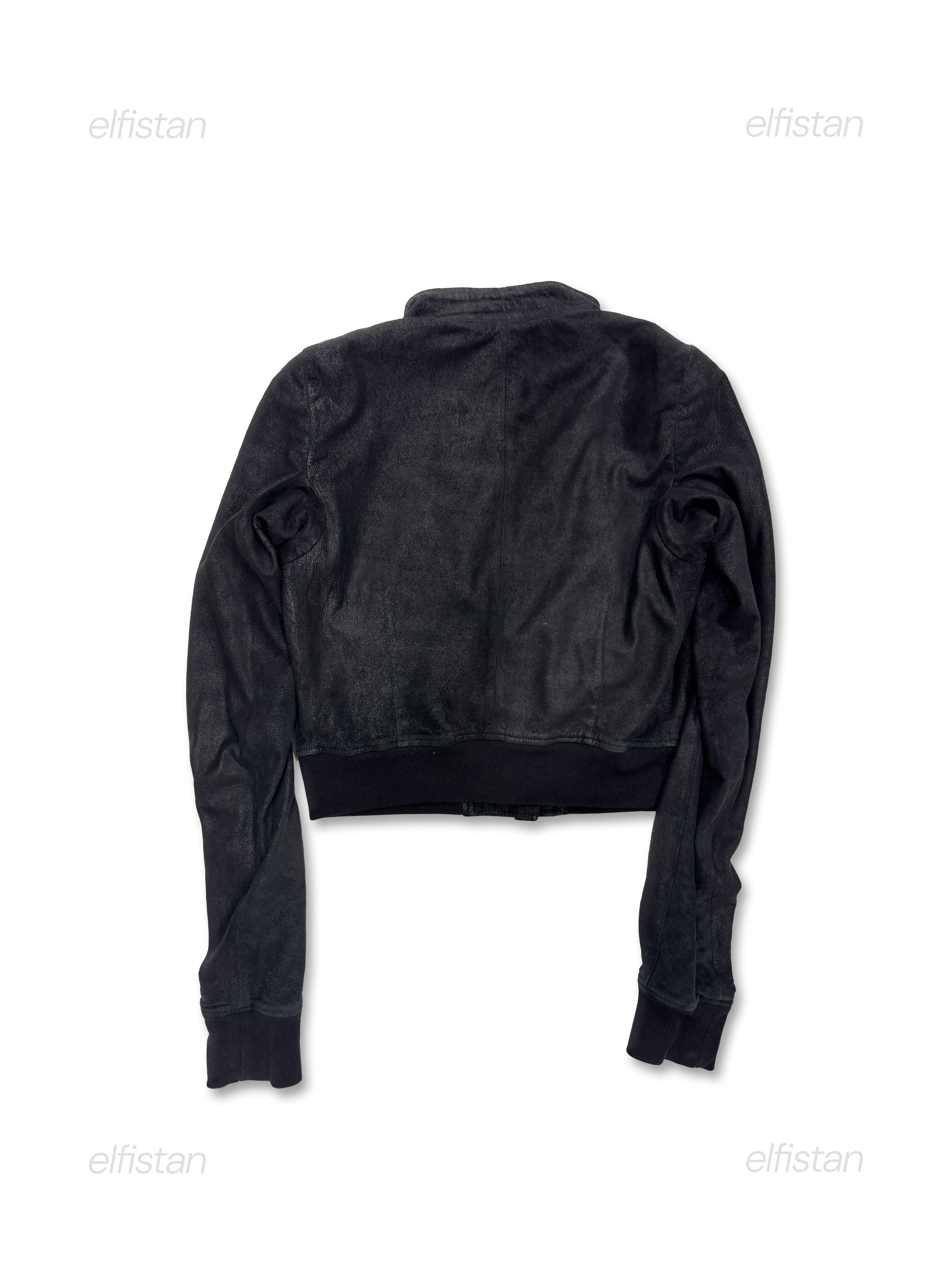 Rick Owens Cropped Leather Jacket